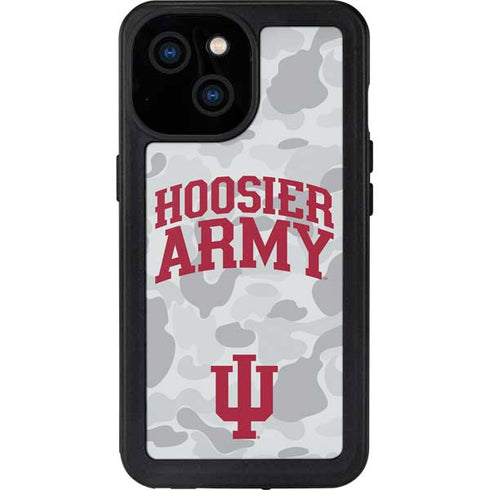 Indiana University Hoosier Army iPhone 15 Waterproof Case
